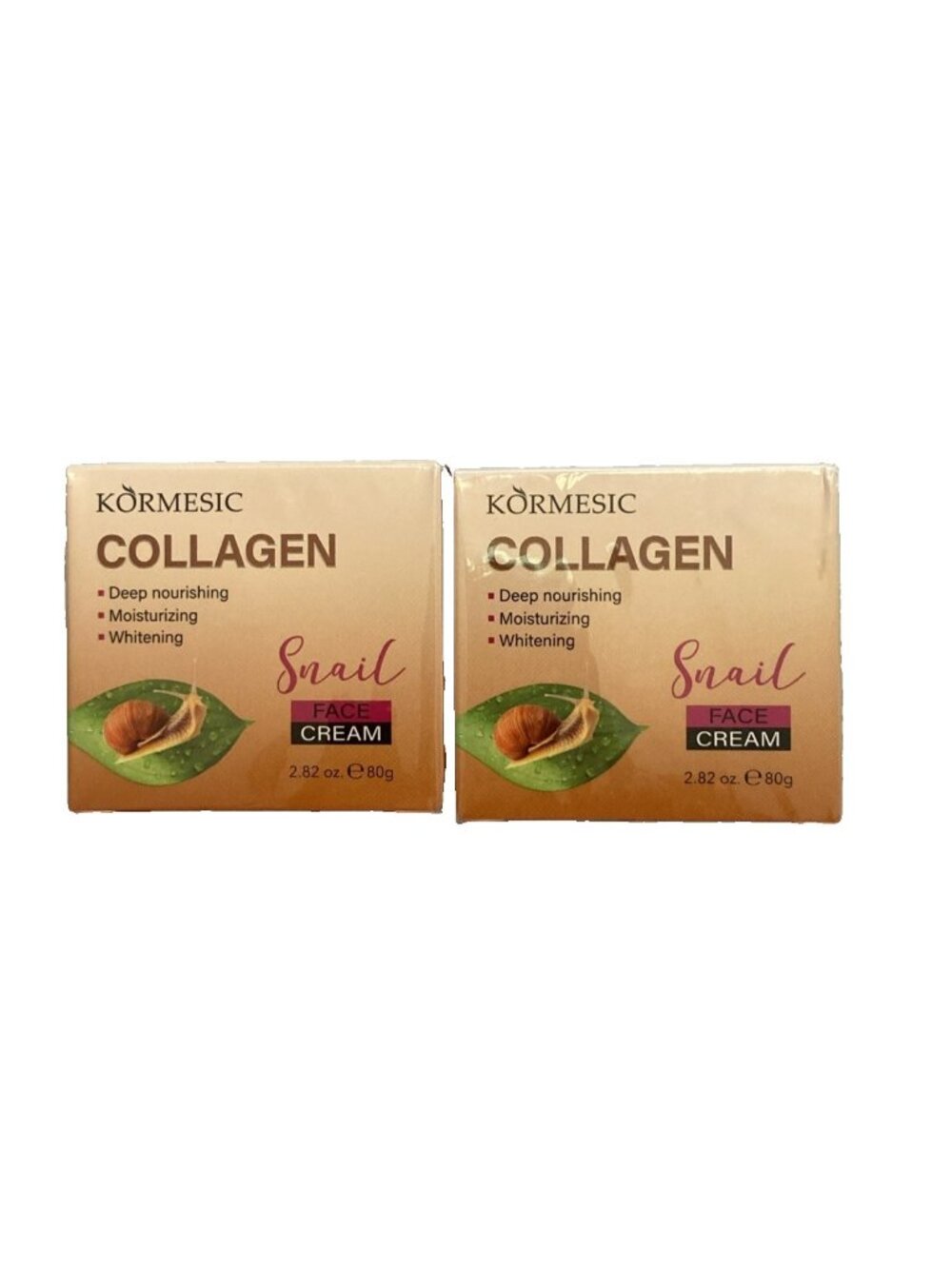 2x Snail Collagen Face Cream - Hydrating, Anti-Wrinkle, Rejuvenating - 2.82 oz